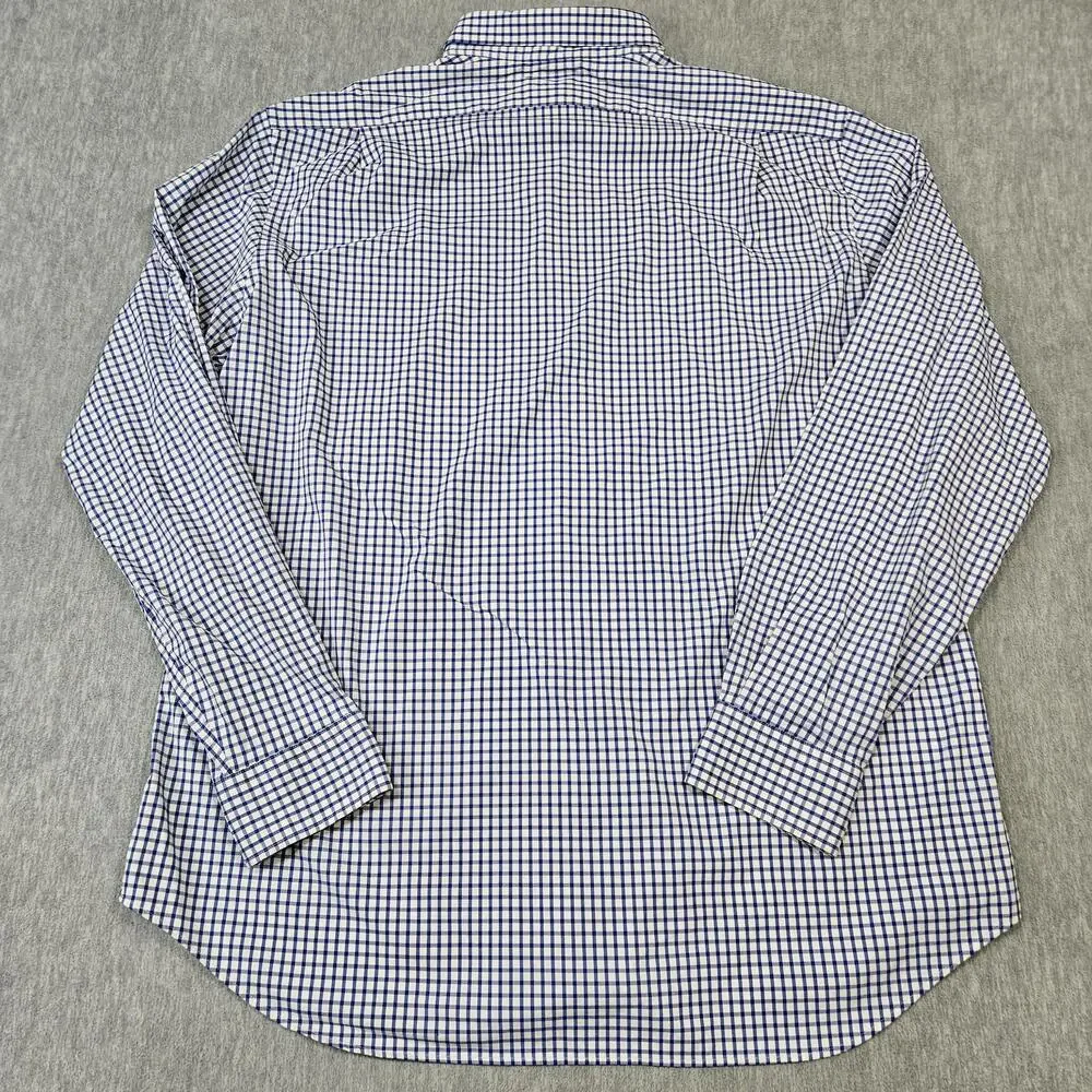 Polo Ralph Lauren Shirt Mens 2XL Blue White Check Performance Stretch Pony